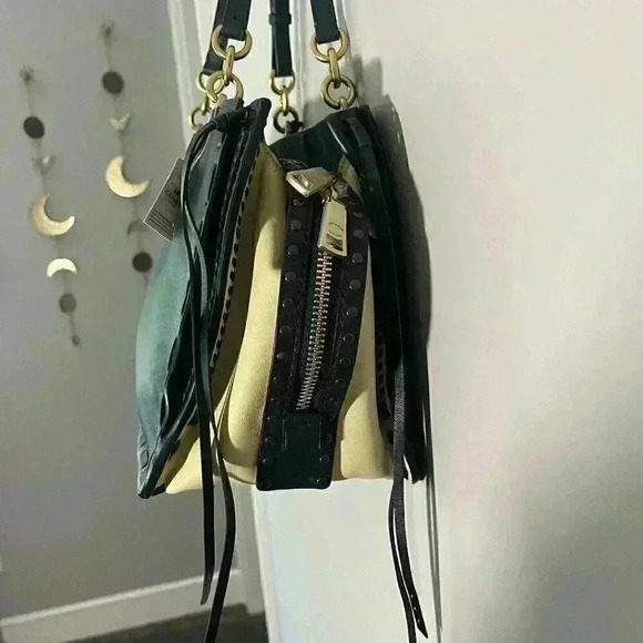NWT COACH 37391 Dreamer Tote 34 in Colorblock Evergreen Whipstitch Rivets - Picture 7 of 16
